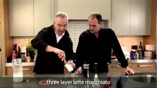 aerolatte  milk frother makes three layer caffè latte macchiato [upl. by Taylor]