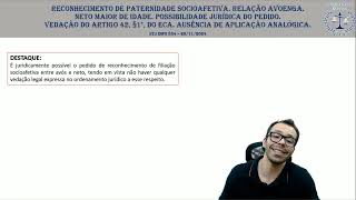 STJ INFO 834 paternidade socioafetiva e adoção [upl. by Hanako]