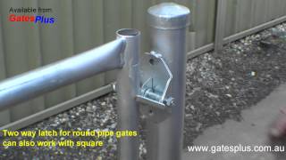 Gate Latch 2 way for round pipe and square [upl. by Ycnan]