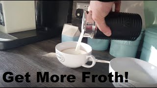 How to Get More Froth from Your Nespresso Coffee Aeroccino  Nespresso tips and help [upl. by Pius]