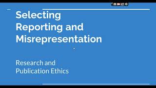 Selective Reporting and Misrepresentation of data Research and Publication ethics Phd coursework [upl. by Askwith]