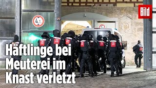 Gefängnismeuterei Polizei stürmt Knast in Thüringen  JVA Untermaßfeld [upl. by Filahk]